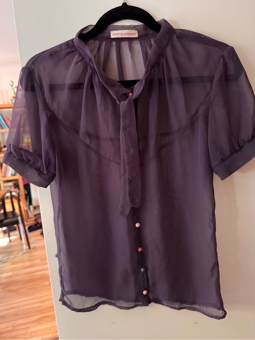 Sheer Purple Blouse | XS-S | Made in Montreal